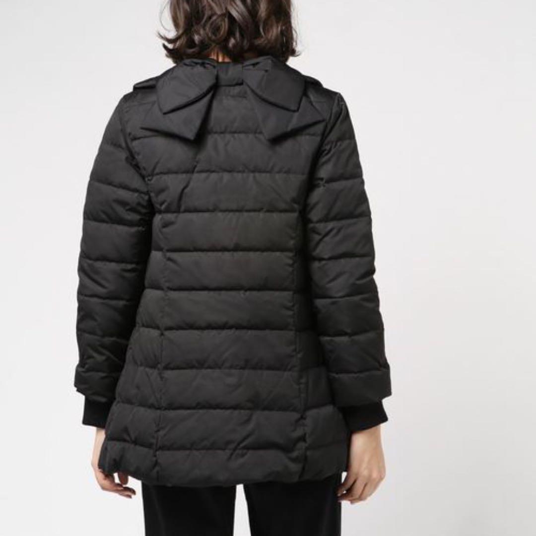 franchelippeeフランシュリッペ ダウンコート リボン パール 黒 M