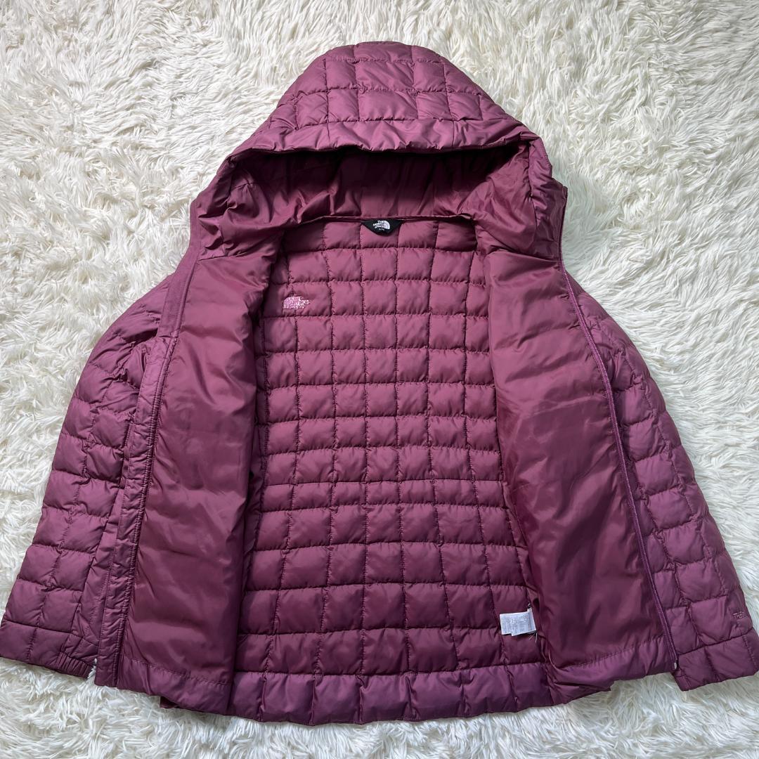 ノースフェイス エアボールテック ダウン T-Ball レッドパープル 刺繍