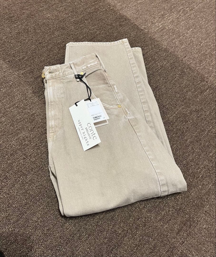 upper hights for conte ベージュデニムパンツ 23インチ - メルカリ