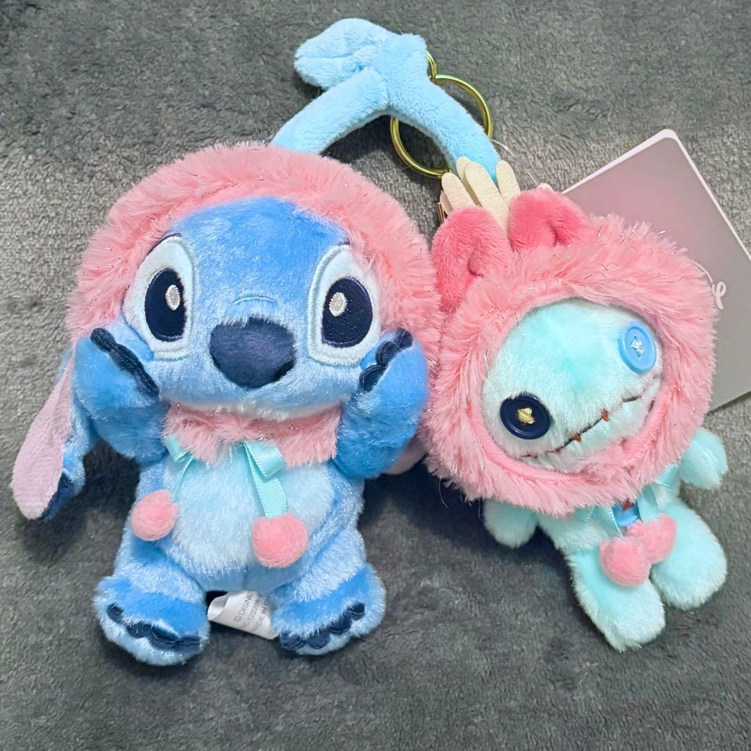 ディズニー スティッチ スクランプ ぬいぐるみ キーホルダー フルーツ