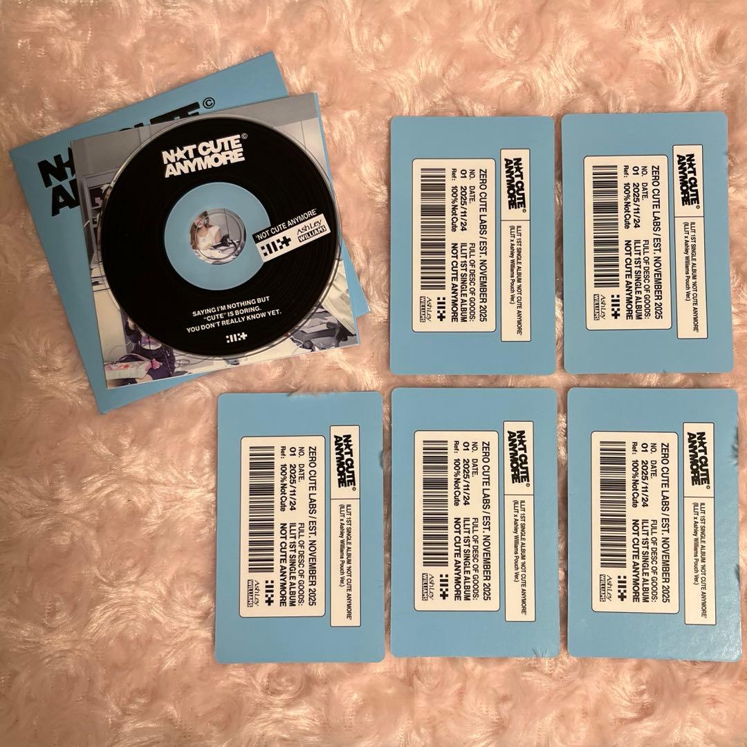 ILLIT NOT CUTE ANYMORE ポーチ トレカ 5枚 CD セット - メルカリ