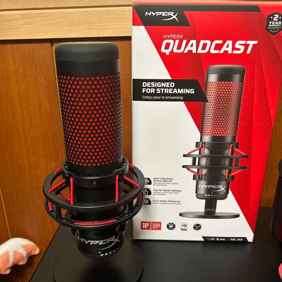 HyperX QuadCast スタンドアロンマイク　黒
