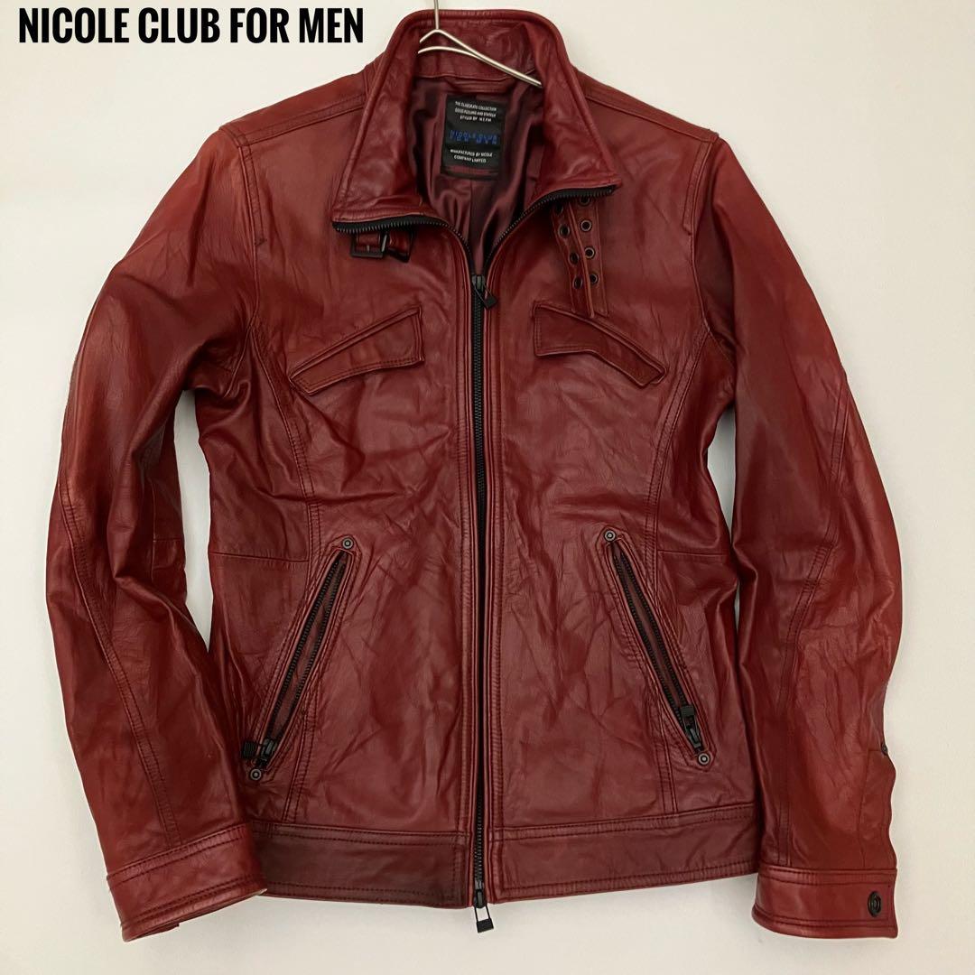 ✨希少✨NICOLE CLUB FOR MEN ヤギ革　シングルライダース