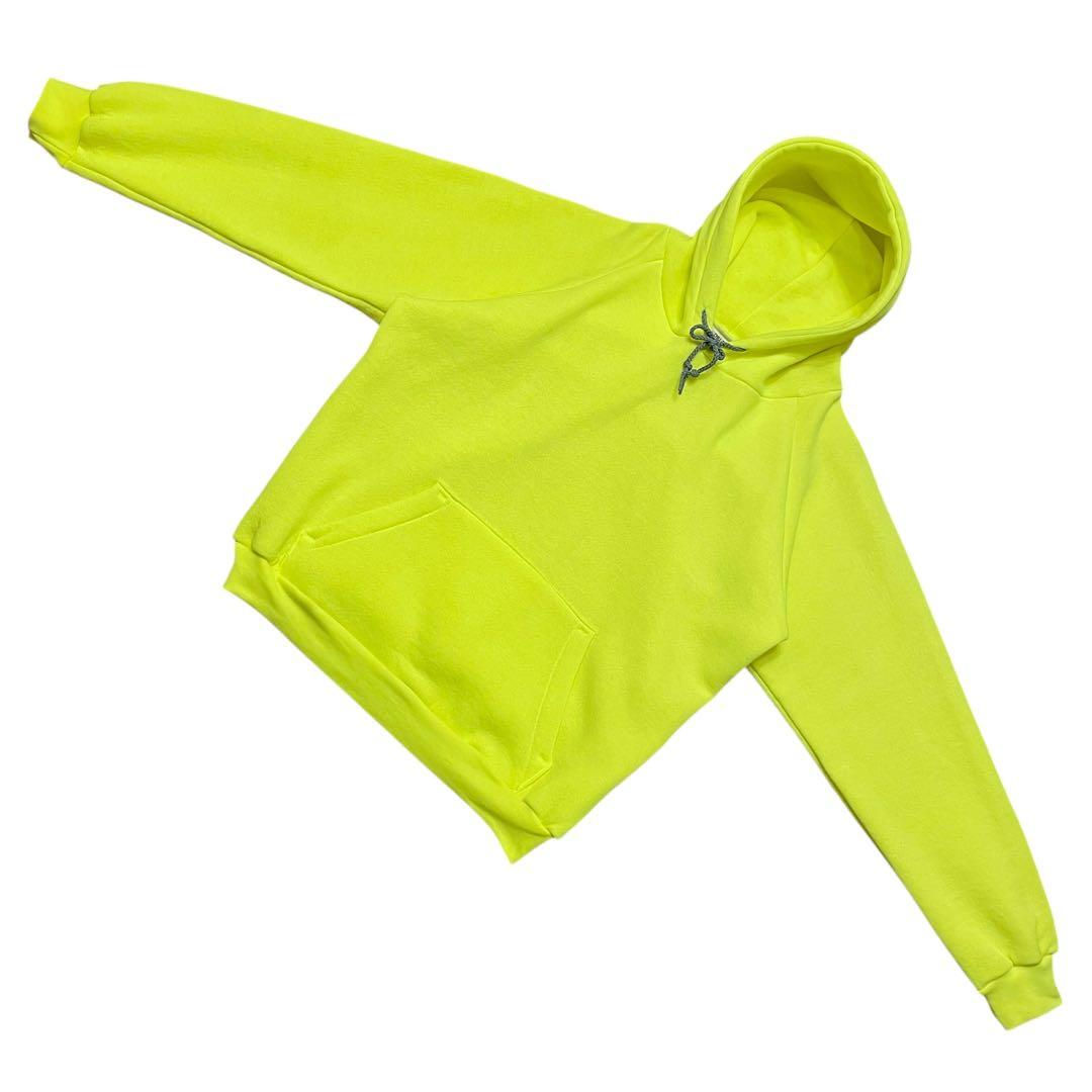 美品】CAMBER キャンバー USA製 裏サーマル スウェットパーカー 蛍光