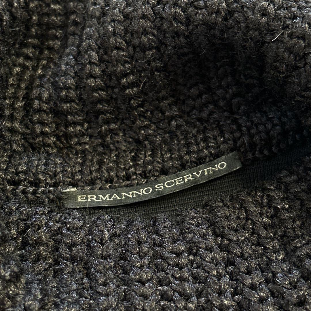 エルマンノシェルヴィーノ ニットワンピース ブラック 40 イタリア製