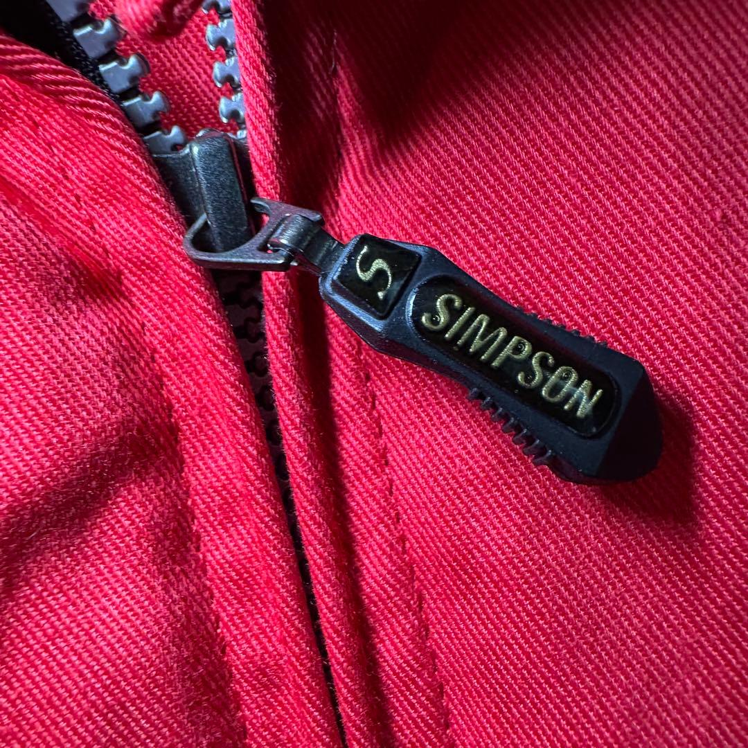 ☆SIMPSON Racing ジャケット レッド 4L 刺繍ロゴ キルティング - メルカリ