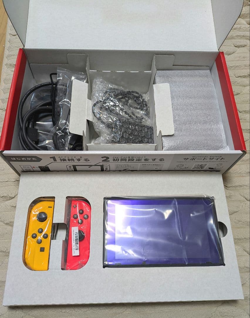Nintendo Switch 本体 ネオンオレンジ/レッド ※注意事項有 限定色 新品】Nintendo Switch本体 ネオンパープル・ネオンオレンジ