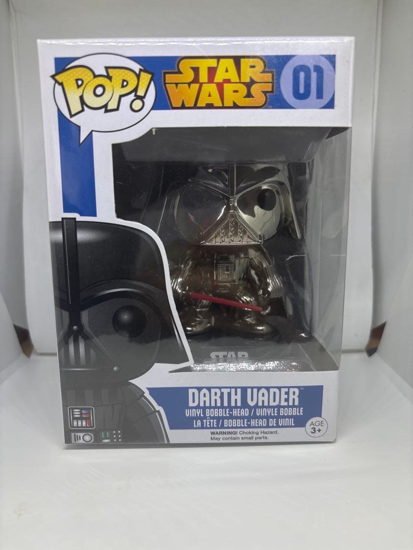 美品】Funko POP ダースベイダー #01 クローム銀