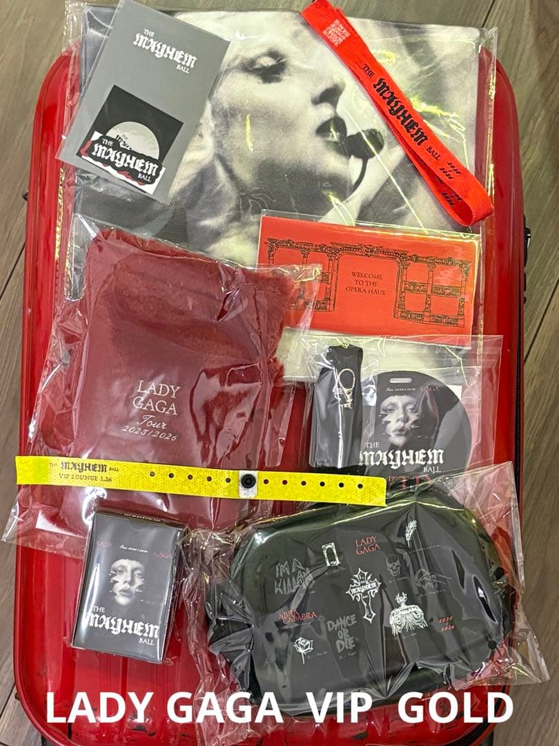 Lady Gaga MAYHEM VIP GOLD MERCHセット Gold Vip Merchandise Package Lady Gaga | TikTok