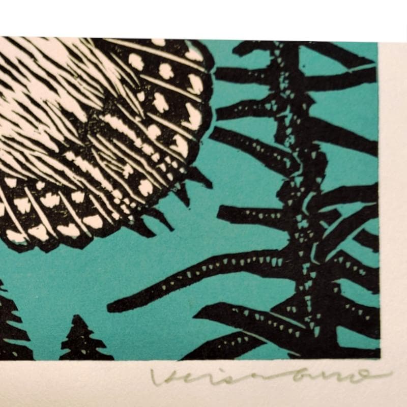 ☆ 手島圭三郎 ☆「しまふくろう」手刷り木版画 ED20/150 - メルカリ