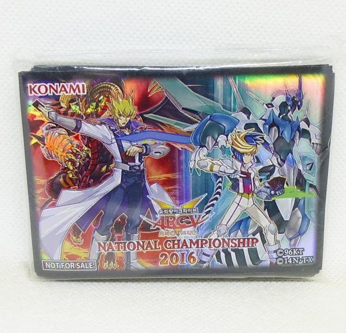遊戯王 未使用40枚 ジャック＆ユーゴ スリーブ 韓国大会 状態B〕スリーブ『ジャックアトラス&ユーゴ(NATIONALCHAMPIONSHIP2016