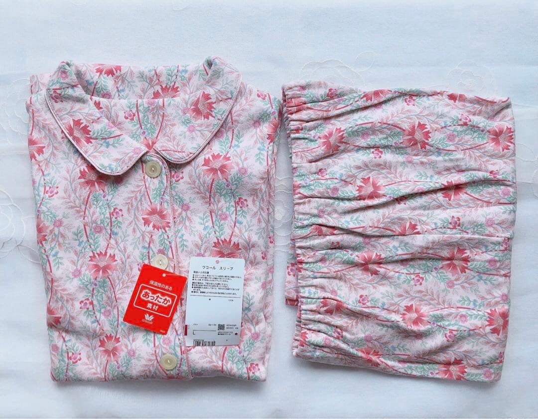 あったか素材・綿100％・表側起毛加工★M ワコール　パジャマ　ルームウェアPI ワコール／睡眠科学 なめらかでやわらかい天綿 綿100％ パジャマ