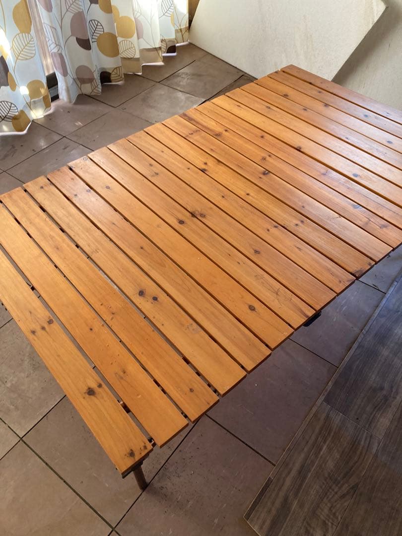 Coleman 折りたたみ木製テーブル Coleman コールマン＞ Natural Wood Roll Table 120 ナチュラルウッド