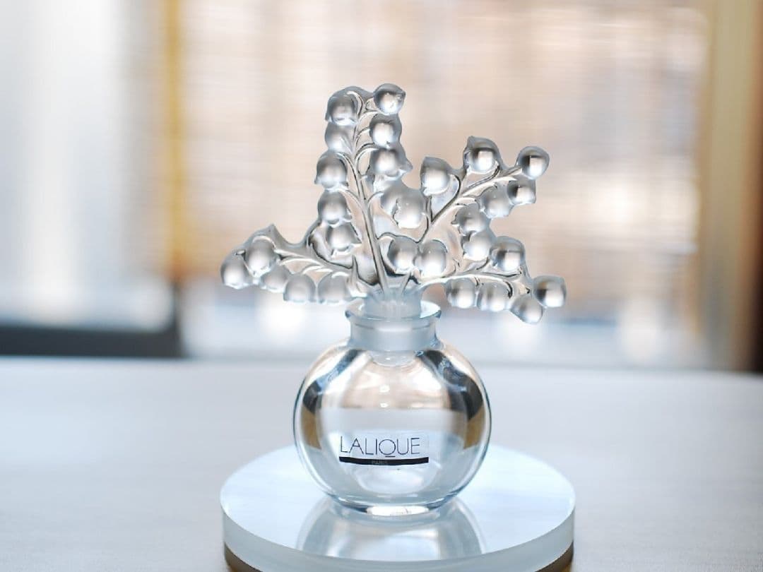 未使用品 ラリックLALIQUEクリスタル 香水瓶すずらんクレールフォンティーヌ
