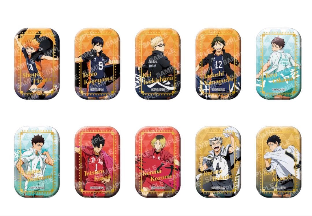 ハイキュー‼︎ スクエア缶バッジ 横断幕 第一弾 ブンネット限定