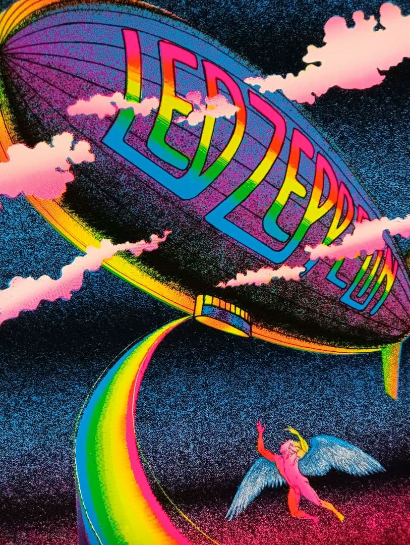 希少美品90sビンテージ ベルベットポスター『天国への階段』レッド・ツェッペリン 希少美品90sビンテージ ベルベットポスター『天国への階段』レッド