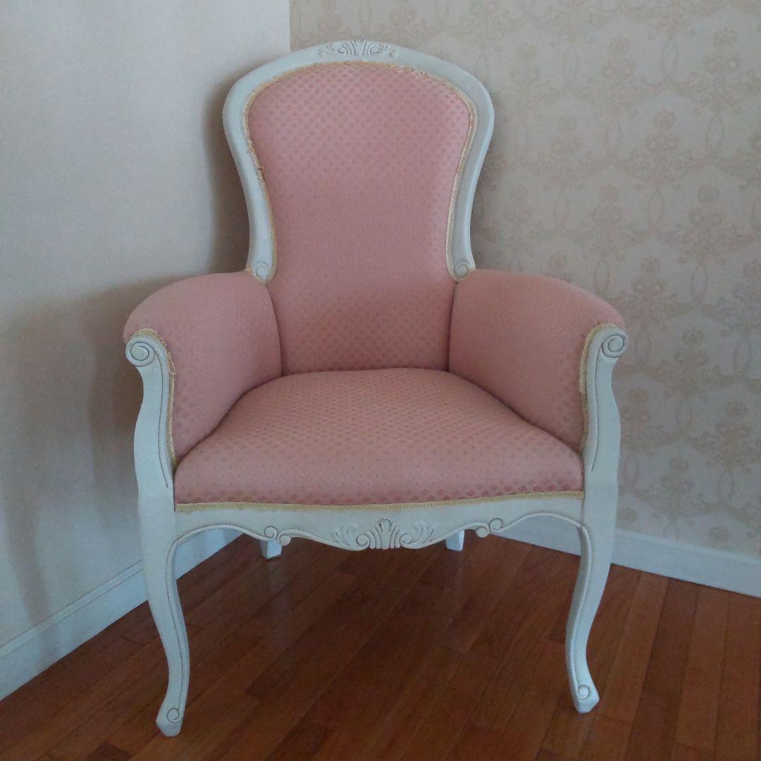 メリー クラシック ピンク プリンセスチェア 椅子