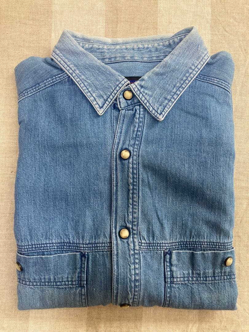 パタゴニア　メンズ・カラード・リングスパン・シャツ Indigo M 90’s パタゴニア メンズ・カラード・リングスパン・シャツ Indigo M 90's