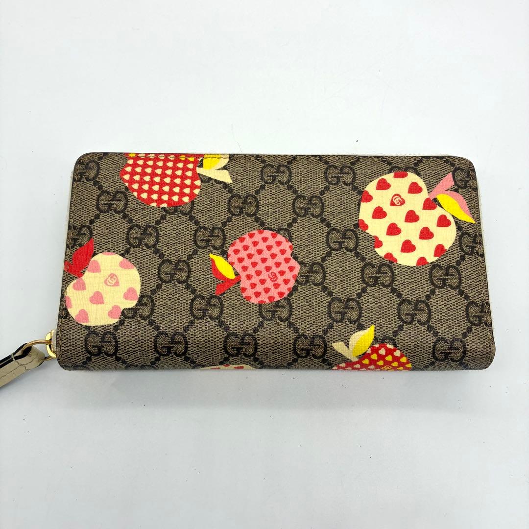 美品】グッチ 長財布 レ ポム ラウンドファスナー GGスプリーム PVC