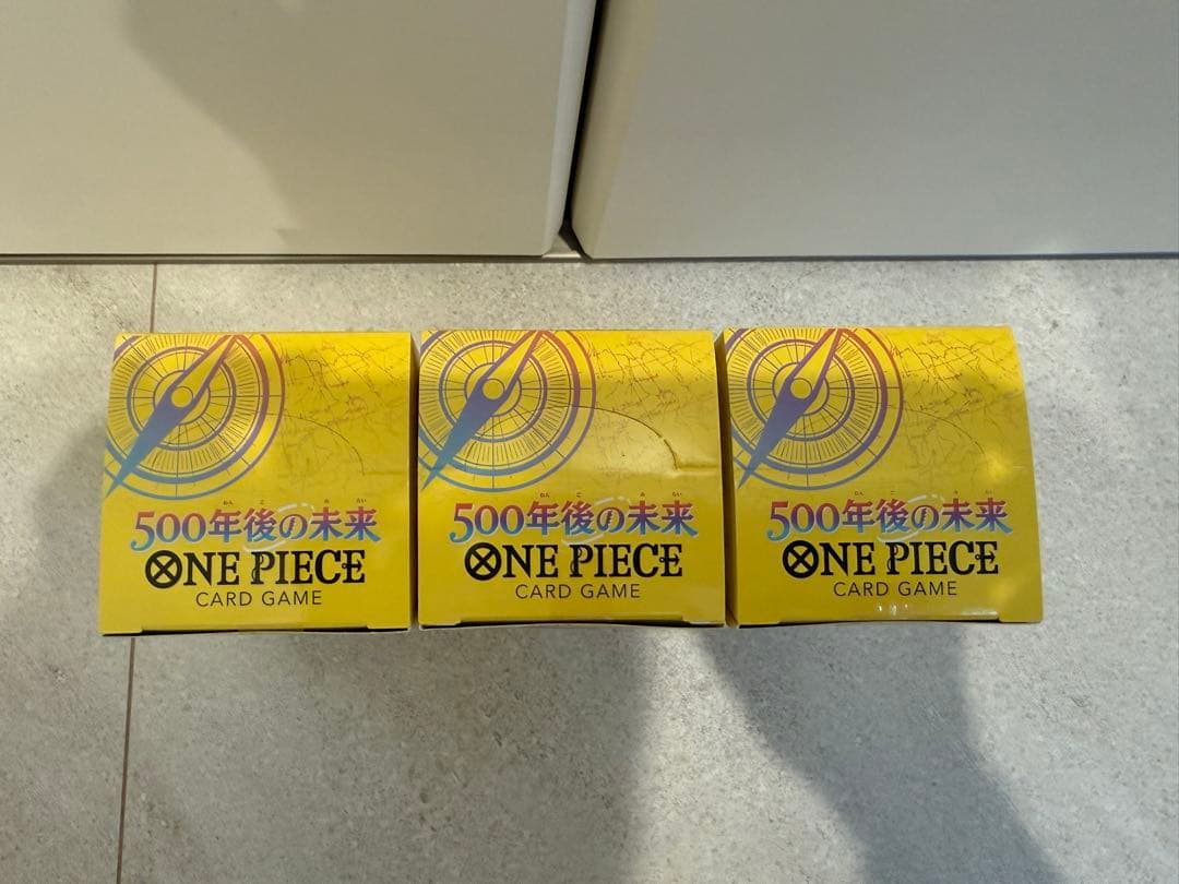 テープ付未開封】ONE PIECEカードゲーム 500年後の未来 3BOX - メルカリ