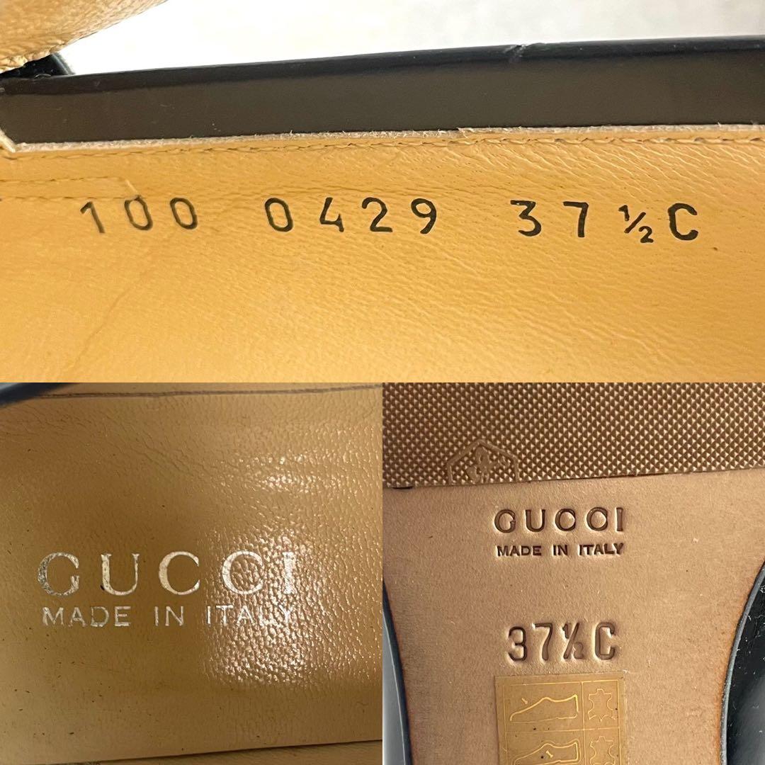 靴 Gucci Horsebit Square Toe Loafers 37.5C