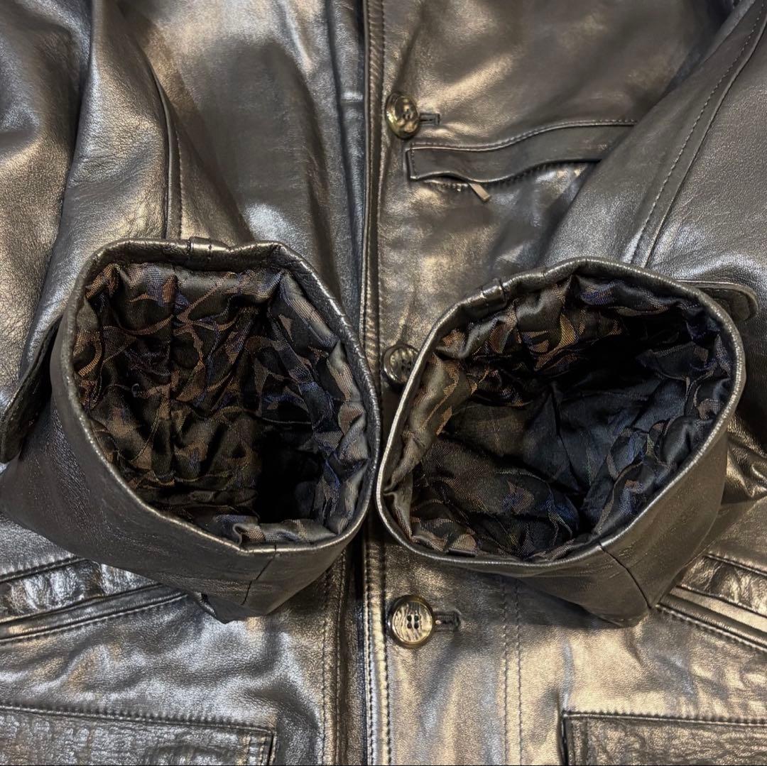 美品】90s vintage 日本製 ラムレザー カーコート レザージャケット