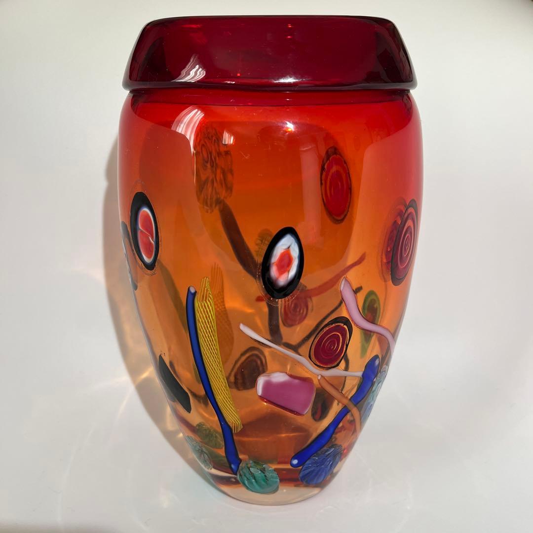 イタリア ムラノ トレーディング ベース 花器 オブジェ 元箱入