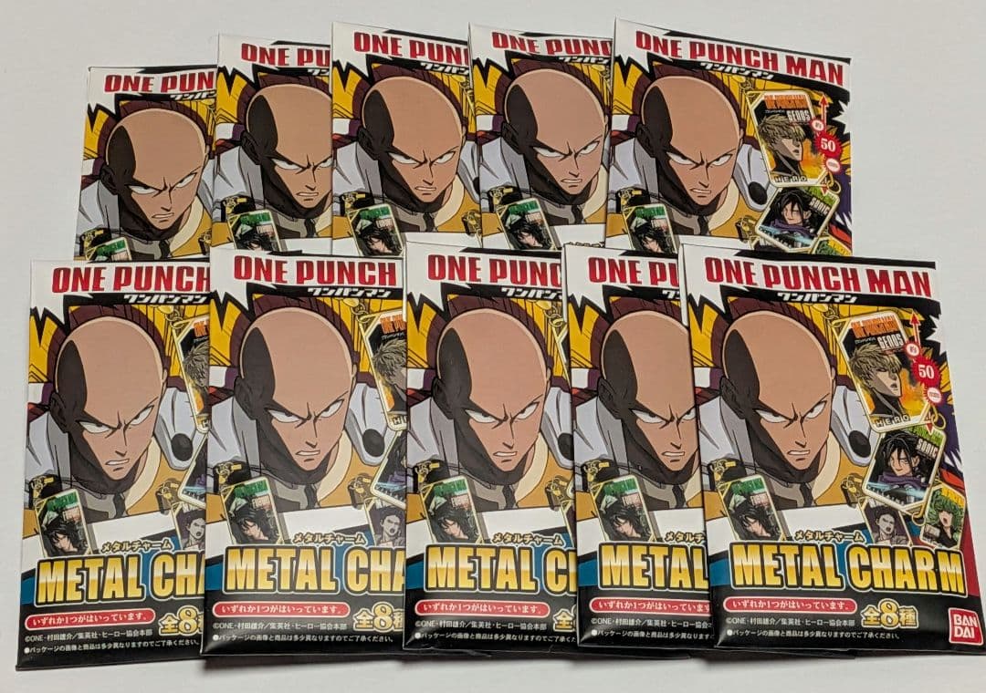 メタルチャーム ワンパンマン 10個入りBOX ミニアクリルキーホルダー ワンパンマン 10個入りBOX[バンダイ]《在庫