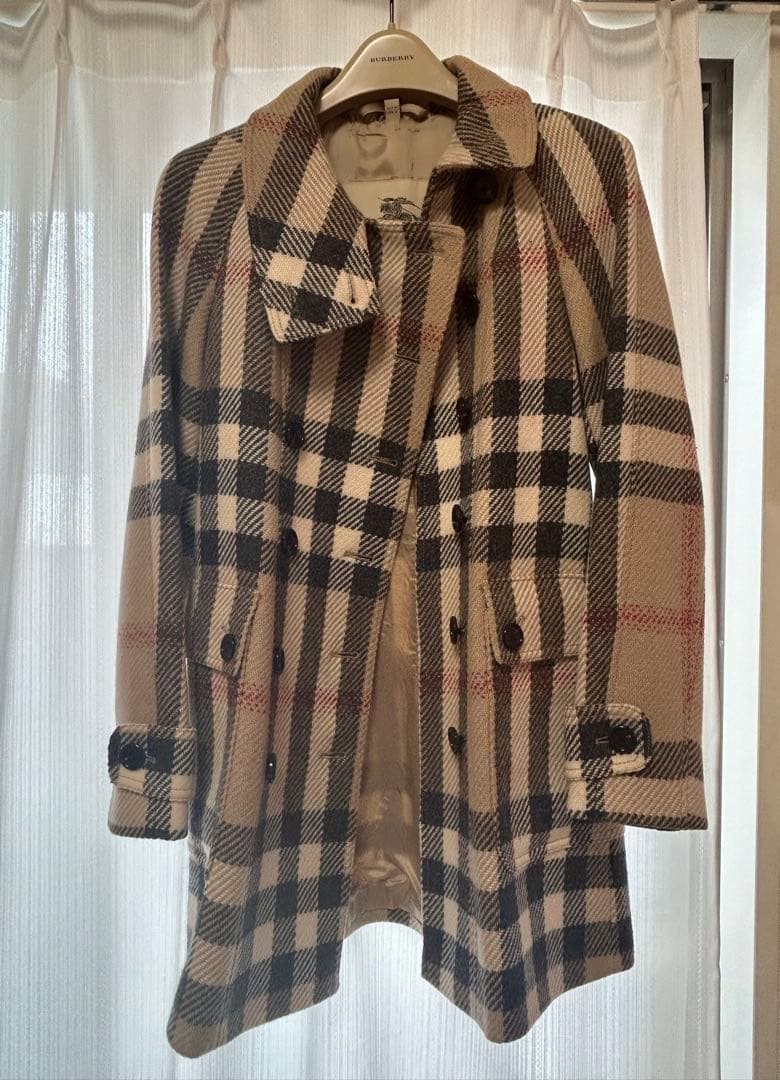 BURBERRY 新品未使用　チェック柄ダッフルコート