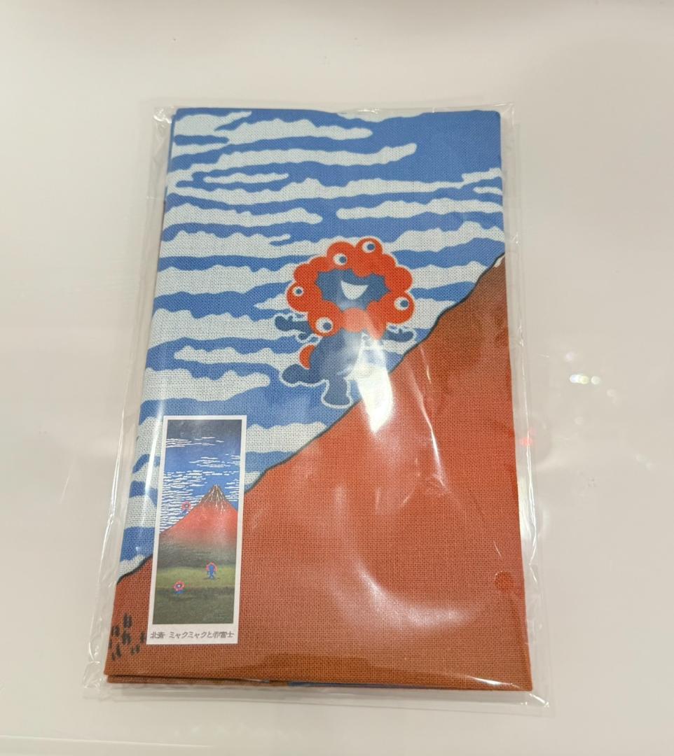 【正規品】ミャクミャク 北斎 手ぬぐい 赤富士【大阪万博】