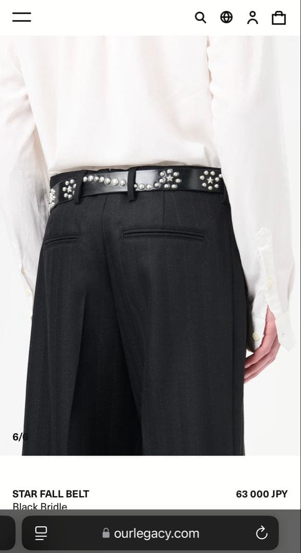 美品】OUR LEGACY STAR FALL BELT 70サイズ - メルカリ