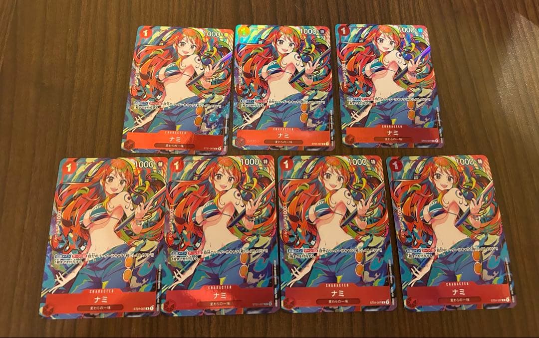 ワンピースカード　ナミ　プロモ　7枚　美品　ナミ　st01-007 ストレージ