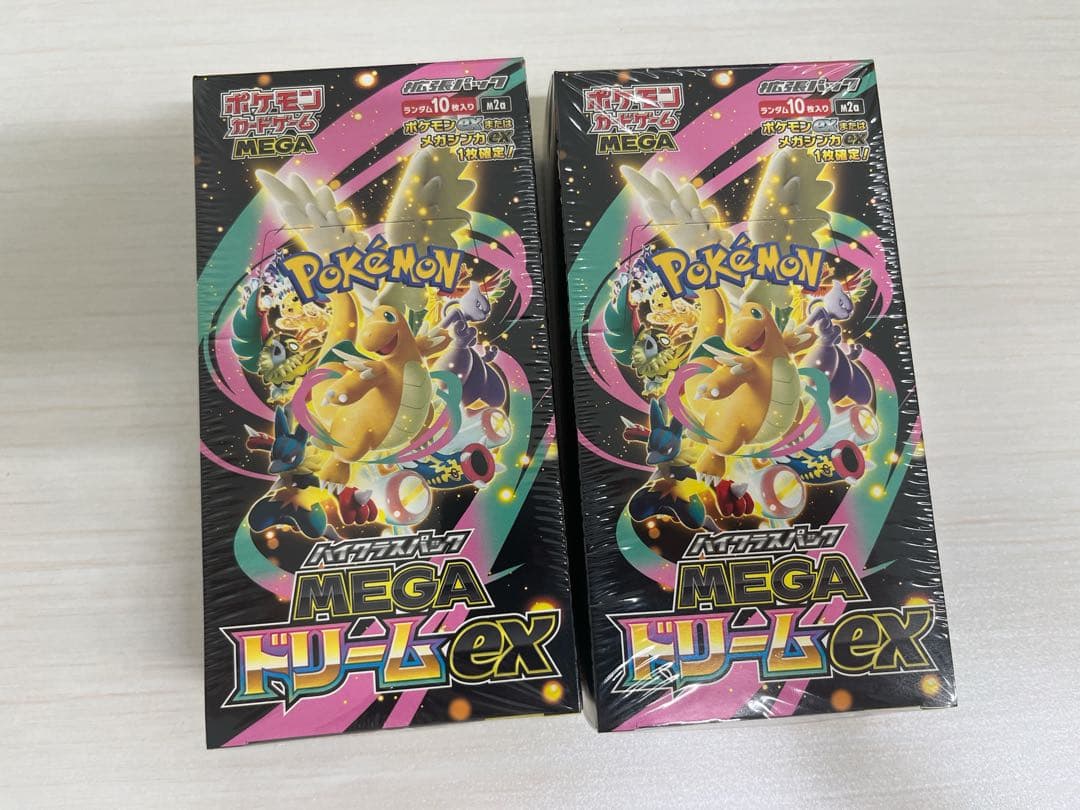 ポケモンカードゲーム MEGAドリームex 2BOX シュリンク付　新品、未開封 ポケモンカードゲーム 【シュリンク付き】ポケモンカードゲーム MEGA