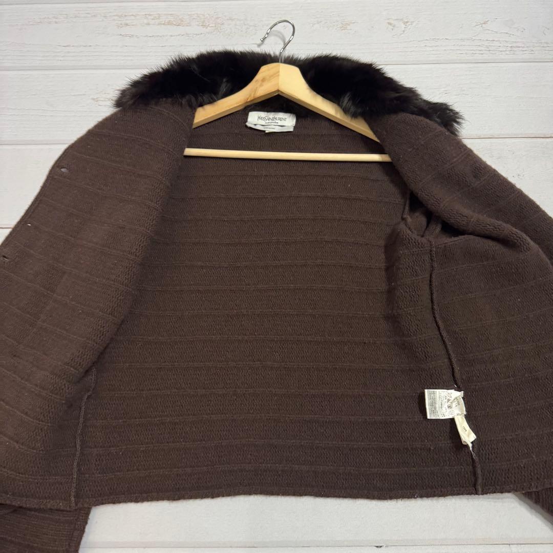 イヴ サンローラン リブゴーシュ 金ボタン ニット ファー トムフォード