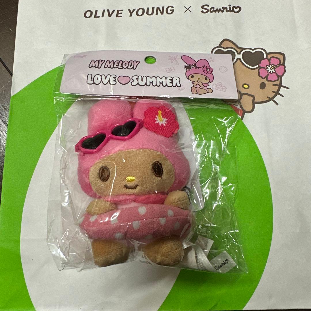 韓国限定】日焼け マイメロ オリーブヤング×サンリオ ぬいぐるみ