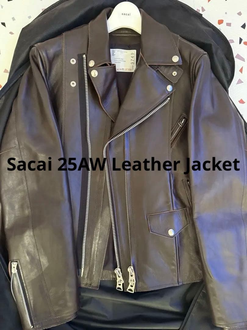なひSacai 25AW Leather Jacket レザージャケット sacai - sacai 25AW レザージャケットサカイレザージャケットの通販 by
