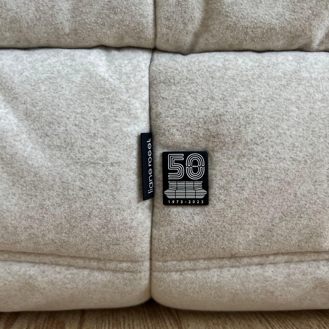 リーンロゼ トーゴ 50周年限定生地 パフ ベージュ DENDEN オットマン