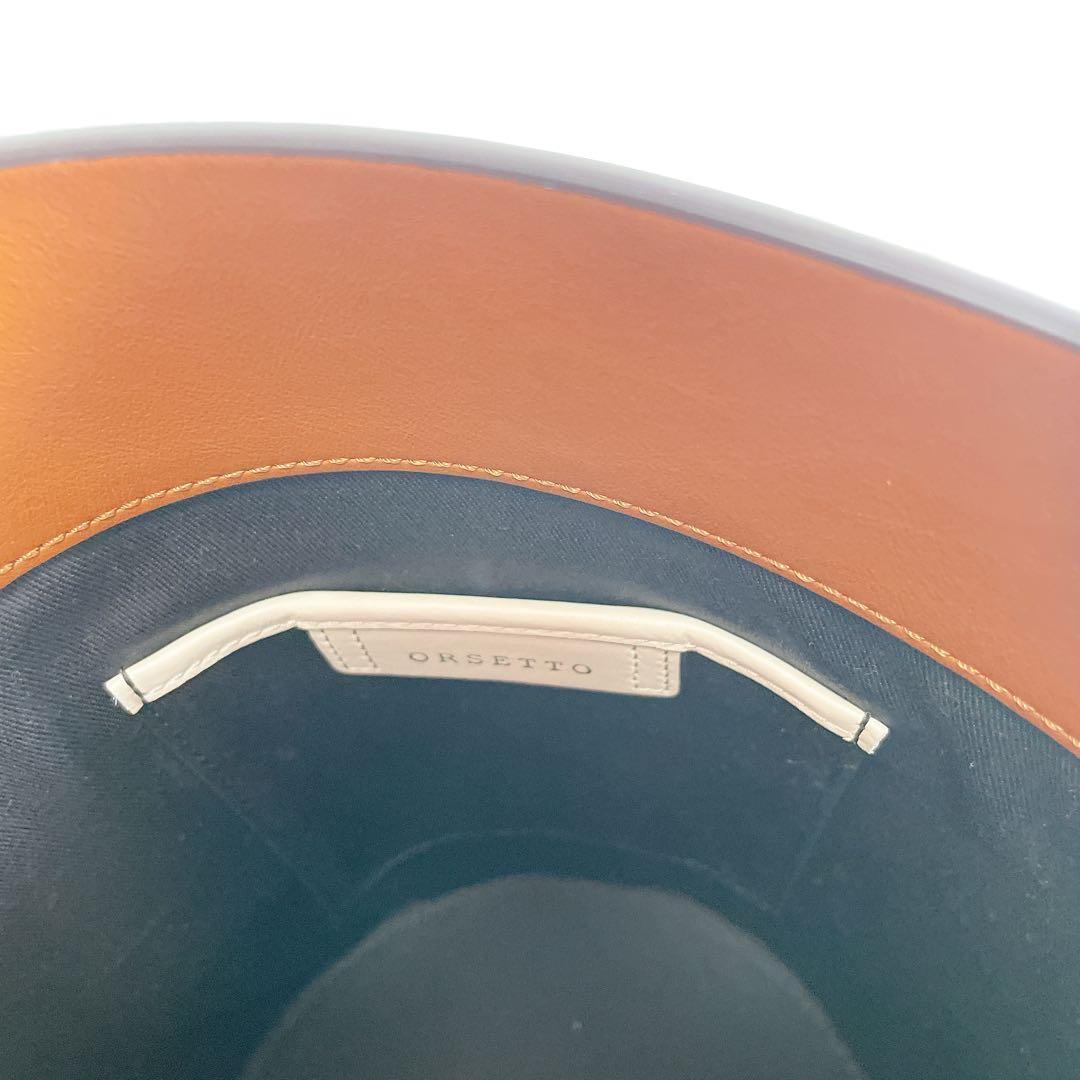美品✨オルセット CORDAバケットバッグ ノット 牛革 巾着袋付き バイ