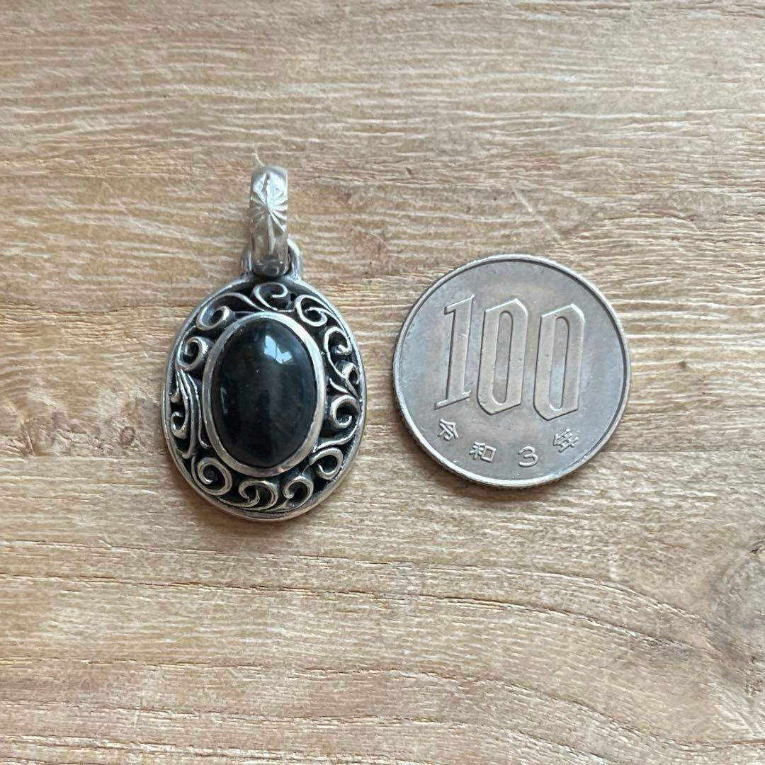 サード SAAD 天然石 オニキス アラベスク SILVER ペンダント - メルカリ