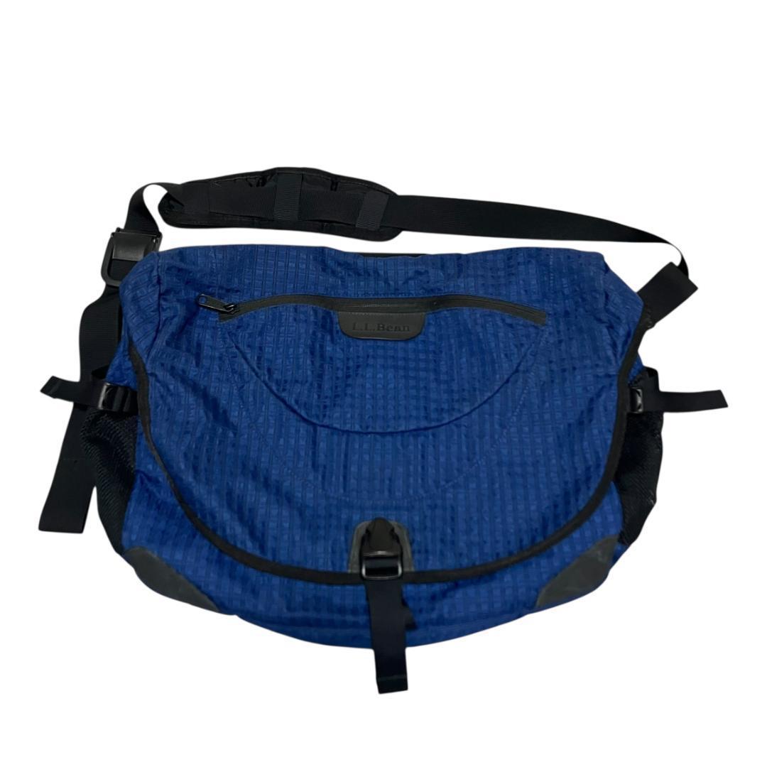 L.L bean ９０s メッセンジャーバッグ ショルダー 織柄　ネイビー