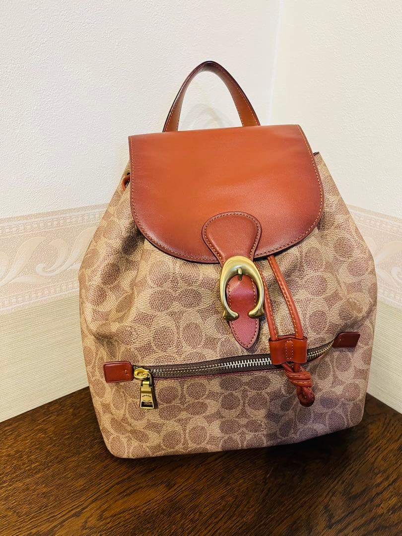 Coach リュック ベージュ/ブラウン