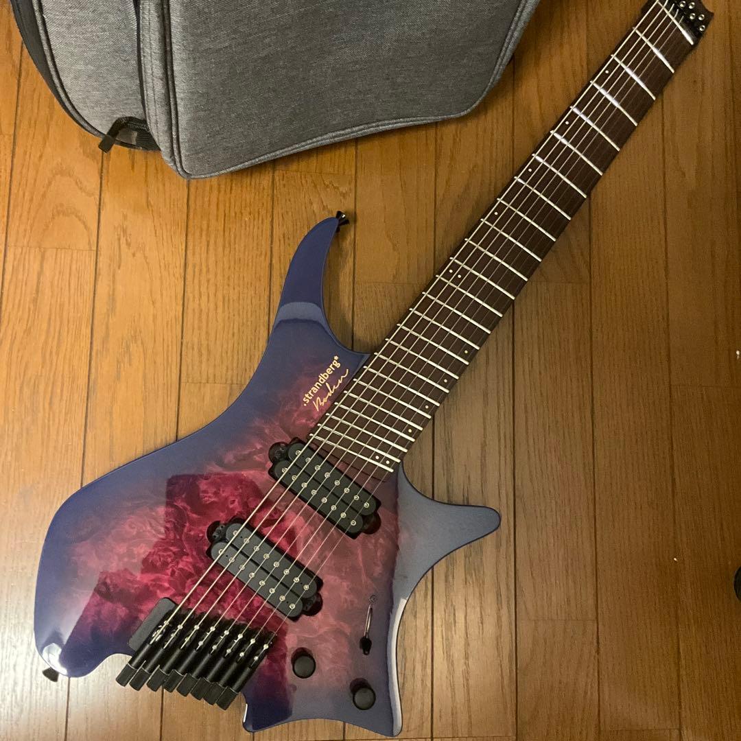 strandberg／ストランドバーグ Boden J8 Burl Maple Strandberg Boden J8 Custom Burl Maple Lavender Blue Burst – Very