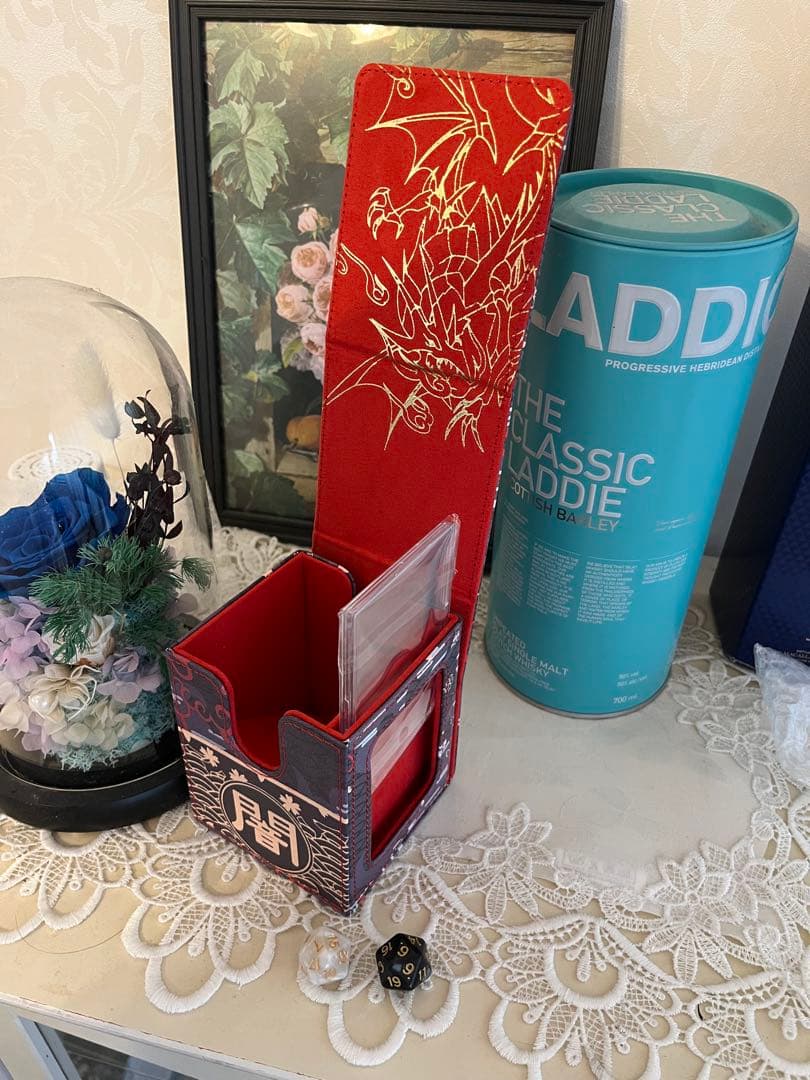 遊戯王 ディスプレイ付き デッキケース 真紅眼 レッドアイズ ダイス