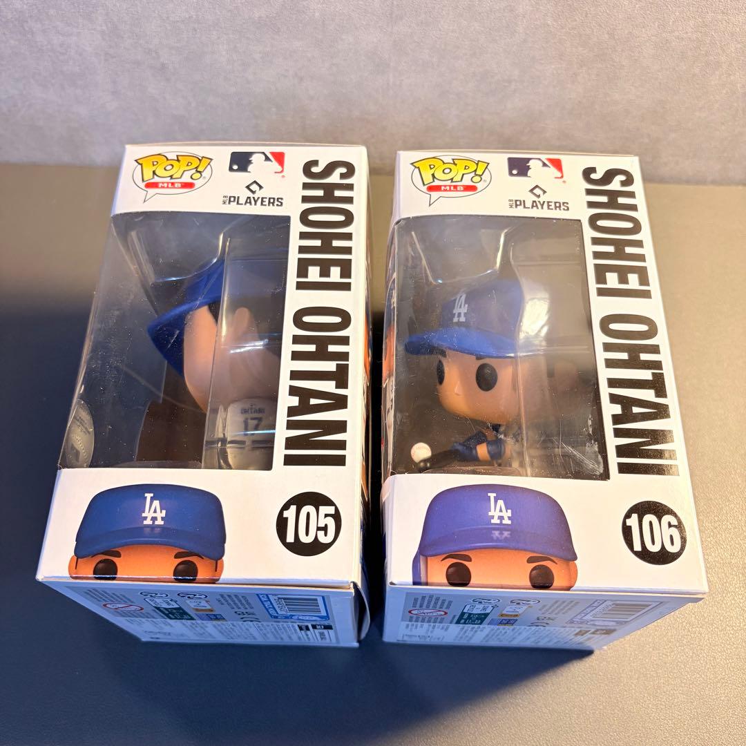 新品 大谷翔平 ドジャース 二刀流 POP！ MLB フィギュア 2体 箱傷有り