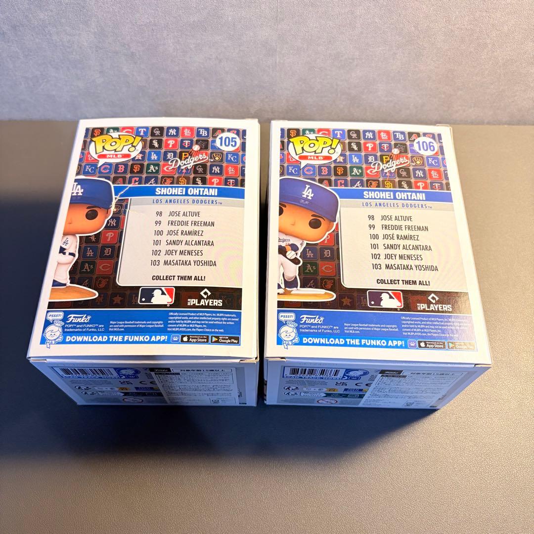 新品 大谷翔平 ドジャース 二刀流 POP！ MLB フィギュア 2体 箱傷有り
