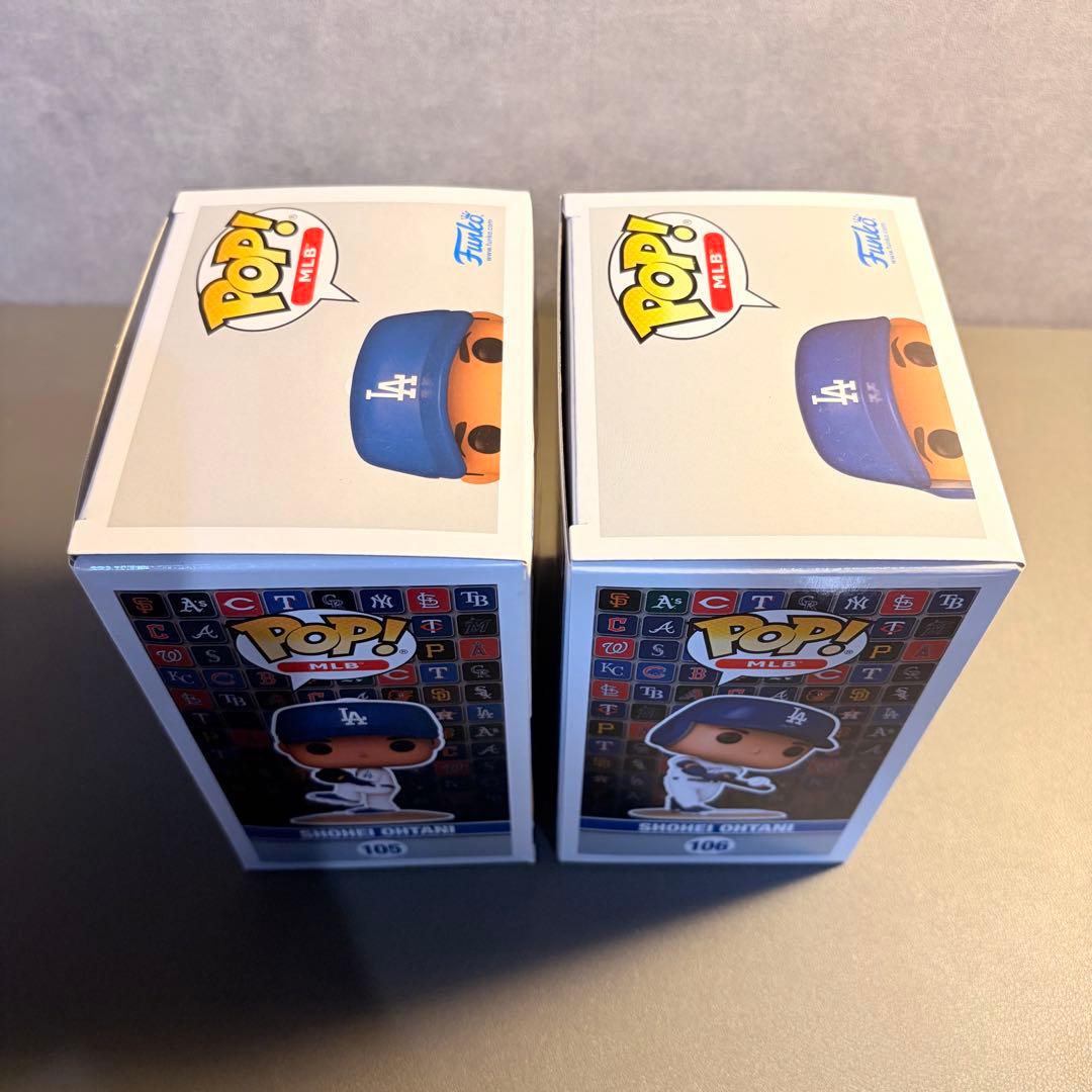 新品 大谷翔平 ドジャース 二刀流 POP！ MLB フィギュア 2体 箱傷有り