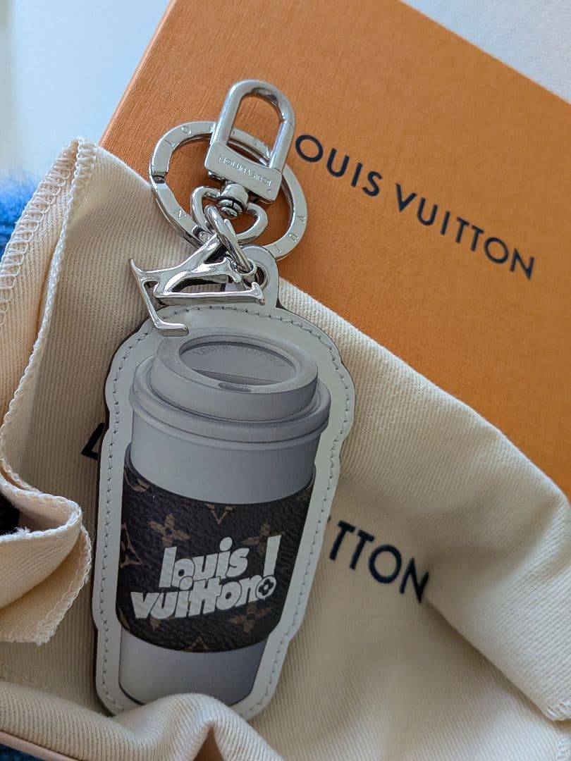 ◯ヴィトン ポルト クレ・モノグラム コーヒーカップ MP3108 チャーム◯ 極美品】ルイヴィトン ポルト クレ・モノグラム コーヒーカップ