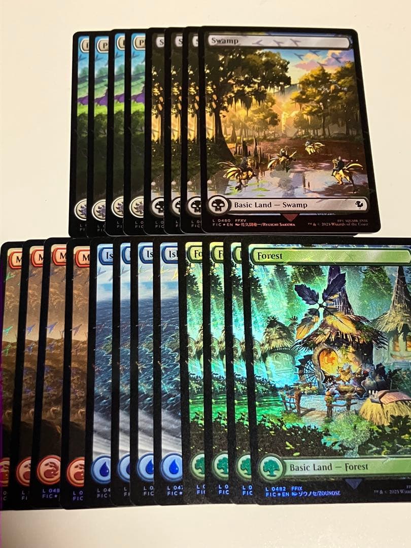 MTG 英語版　チョコボトラック・Foil　基本土地セット　チョコボバンドル MTG チョコボバンドル 基本土地 チョコボ・トラックfoil 日本語 5種類