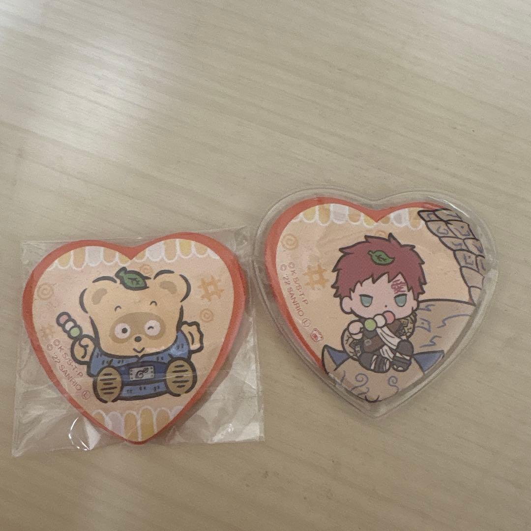 NARUTO疾風伝 サンリオコラボ 我愛羅 ぽこぽん　缶バッジ