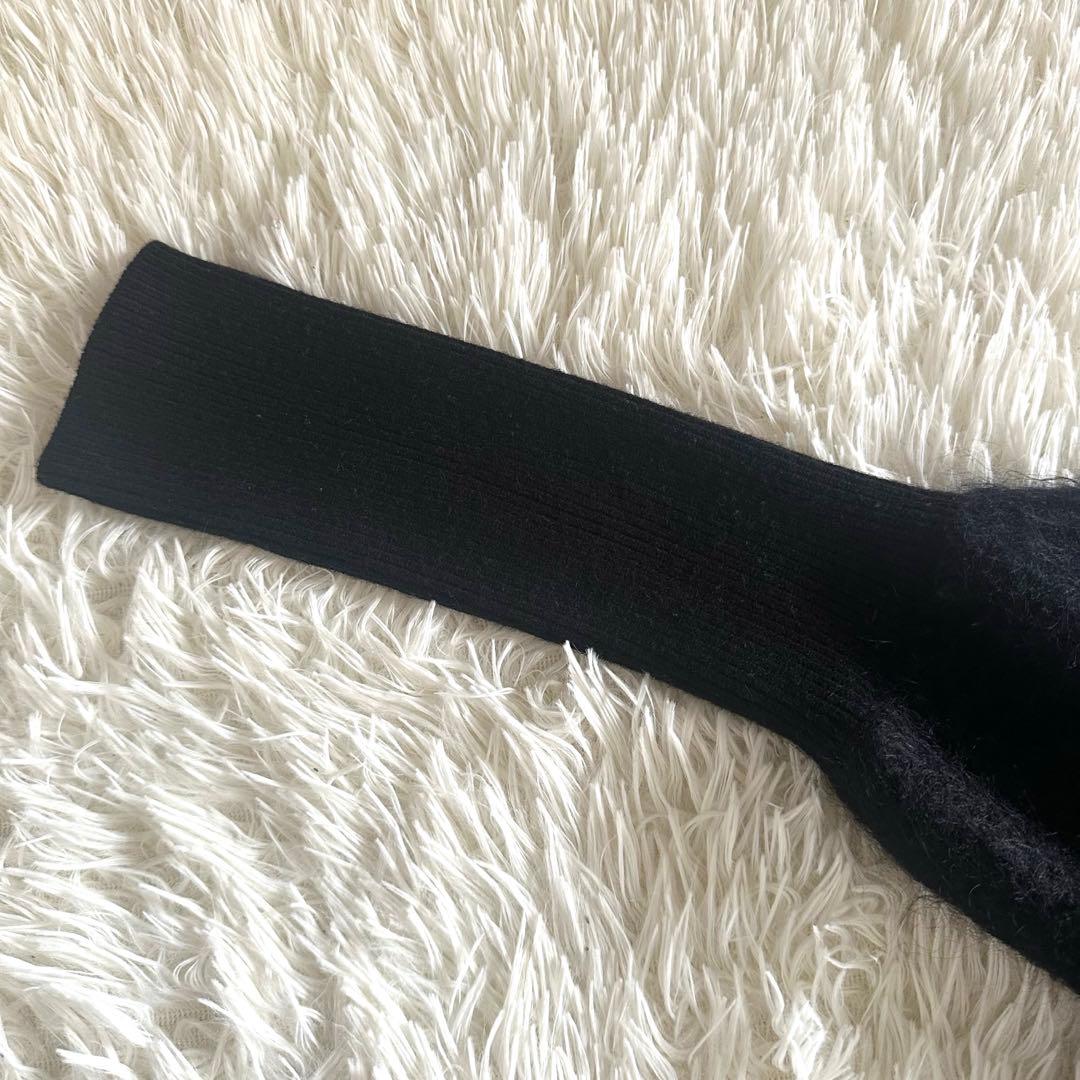 アダムエロペ】モヘヤニット プルオーバー ブラック 黒 FREE